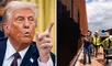 Por orden de Donald Trump, Kristi Noem comenzó a pintar de negro el muro fronterizo con México.