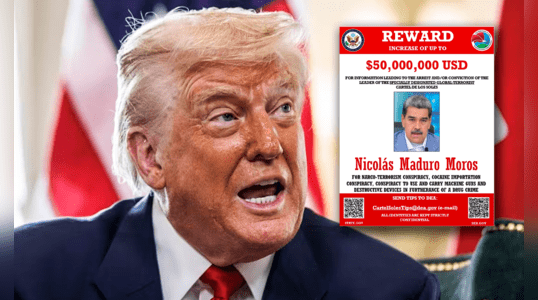 Estados Unidos aumenta recompensa por Nicolás Maduro a US$50 millones y lo acusa de tener vínculos con el Cartel de Sinaloa