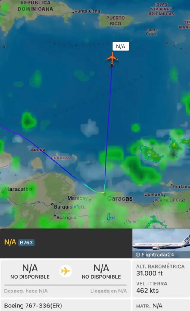 Vuelo con venezolanos deportados a Puerto Rico. Fuente: Difusión Vuelo con venezolanos deportados a Puerto Rico. Fuente: Difusión