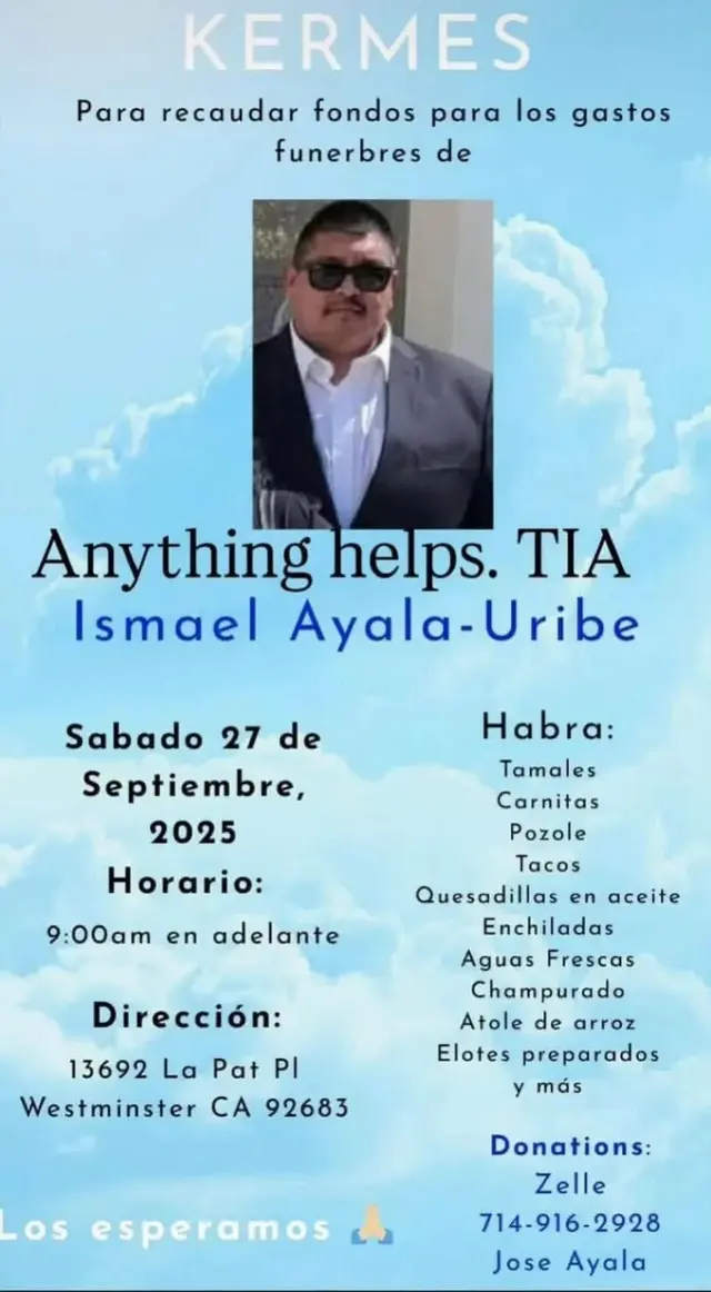  Recaudación para el funeral de Ismael Ayala Uribe. Fuente: Difusión   