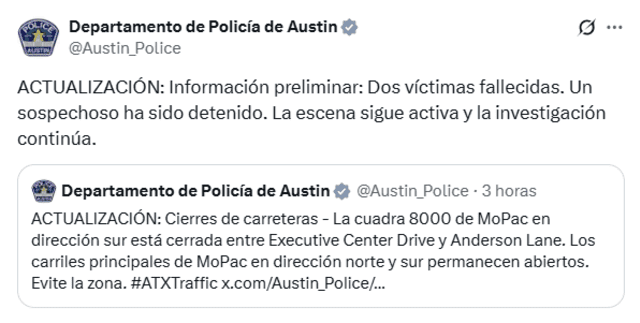 Policía de Austin confirmó las muertes tras el tiroteo en Target.