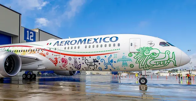 Avión de Aeroméxico. Foto: Difusión Avión de Aeroméxico. Foto: Difusión