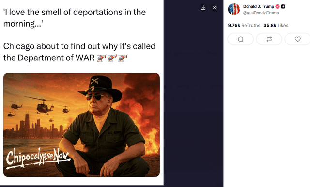 Trump publicó un meme generado con inteligencia artificial.   