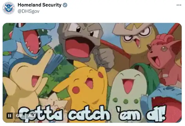  Gif del Departamento de Seguridad Nacional. Fuente: X   