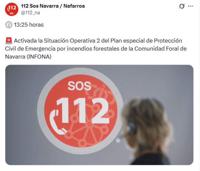 El siniestro en Navarra provocó la activación del nivel 2 del plan de emergencia contra incendios forestales. El siniestro en Navarra provocó la activación del nivel 2 del plan de emergencia contra incendios forestales.