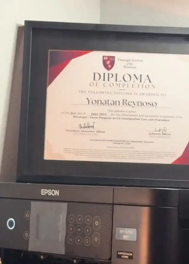 Credenciales de Yonatan Reynoso en Estados Unidos. Fuente: TikTok Credenciales de Yonatan Reynoso en Estados Unidos. Fuente: TikTok