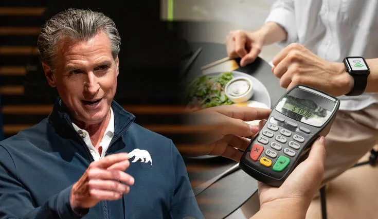 Ley SB648 de California, firmada por Gavin Newsom, que protege las propinas de trabajadores.