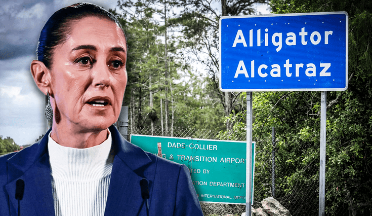 Claudia Sheinbaum confirmó que hay mexicanos detenidos en Alligator Alcatraz, en Florida.