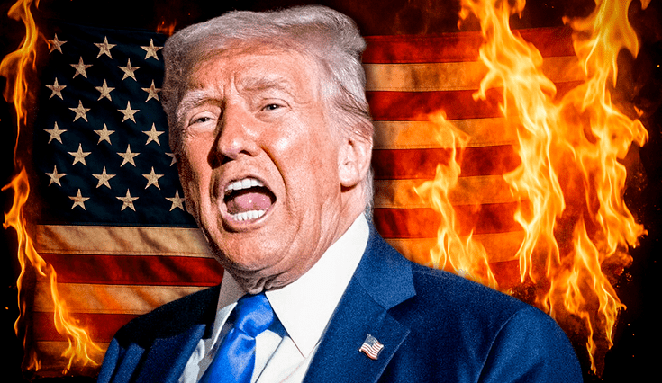 Donald Trump ordenó sancionar con 1 año de cárcel a quienes quemen la bandera de EE.UU. en el país.