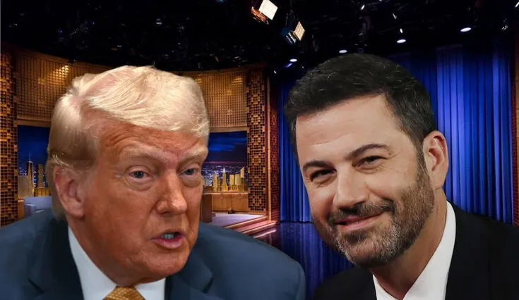 Donald Trump festeja fin del show de Jimmy Kimmel.