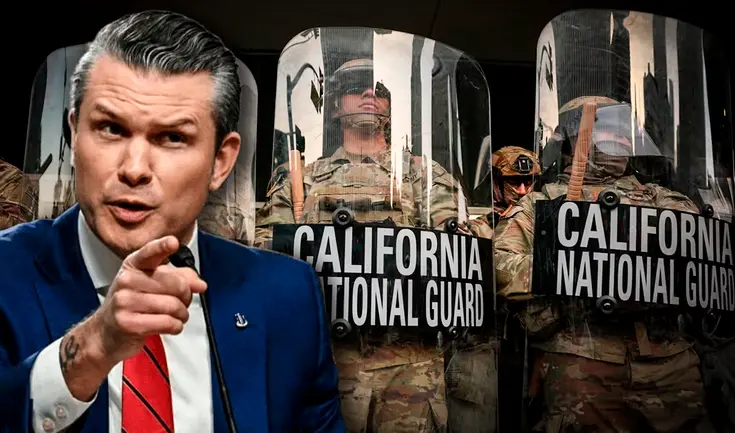 Pete Hegseth ordenó el retiro de 1.350 agentes de la Guardia Nacional en Los Ángeles, tras protestas por las redadas de ICE. Pete Hegseth ordenó el retiro de 1.350 agentes de la Guardia Nacional en Los Ángeles, tras protestas por las redadas de ICE.
