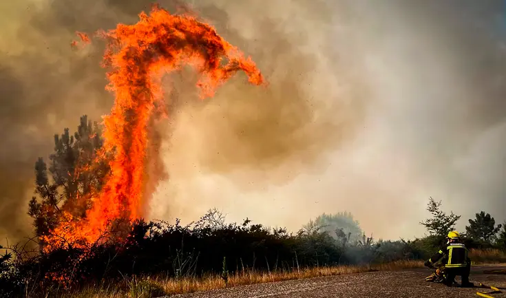 Los municipios más afectados por el incendio forestal en Navarra incluyen Obanos, Añorbe, Muruzábal y Enériz.