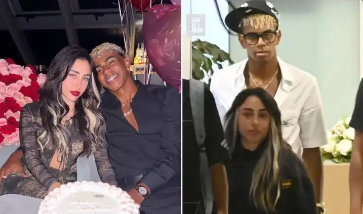 Lamine Yamal, futbolista del Barcelona, confirma su relación con la cantante argentina Nicki Nicole tras semanas de especulaciones. Lamine Yamal, futbolista del Barcelona, confirma su relación con la cantante argentina Nicki Nicole tras semanas de especulaciones.