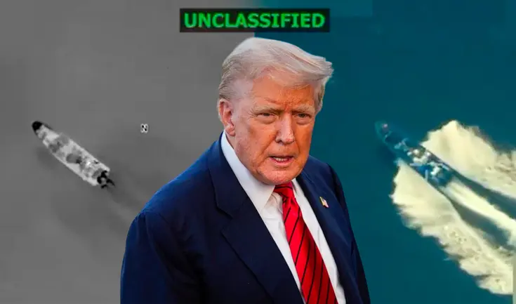 Donald Trump compartió un video mostrando un ataque militar de EE.UU. a una embarcación de Venezuela