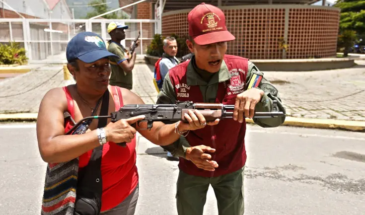 El chavismo comenzó a entrenar a ciudadanos de a pie de forma militar en Venezuela.