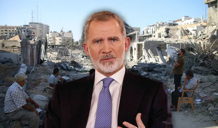 Rey Felipe VI exigió un alto al fuego en la Franja de Gaza.