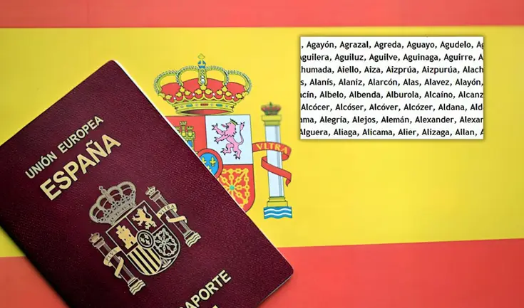 Funcionarios aclaron supuesta lista de apellidos para obtener la nacionalidad española.