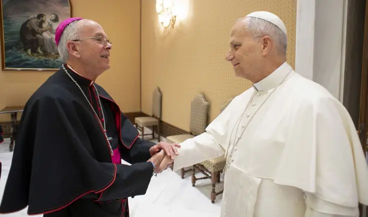El papa León XIV estuvo reunido con clérigos de Texas. El papa León XIV estuvo reunido con clérigos de Texas.