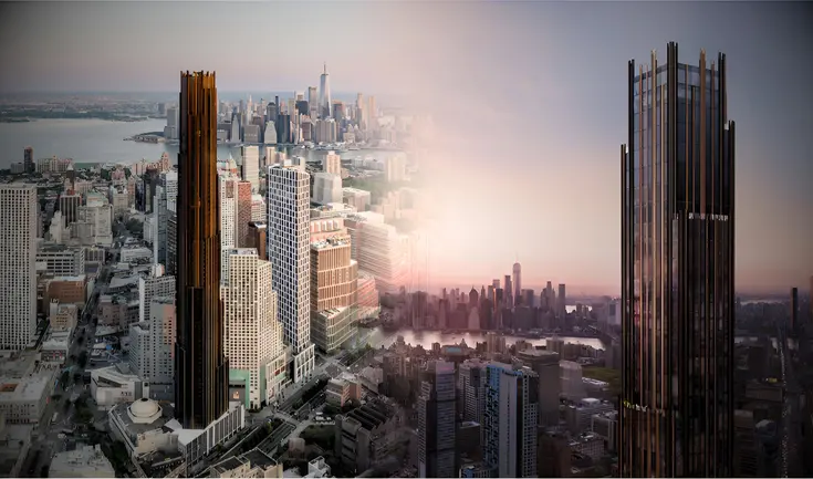 La Brooklyn Tower ofrece residencias de lujo y tiene más de noventa pisos.