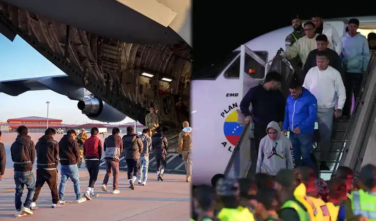 El avión con deportados venezolanos desvió su destino rumbo a Puerto Rico. El avión con deportados venezolanos desvió su destino rumbo a Puerto Rico.