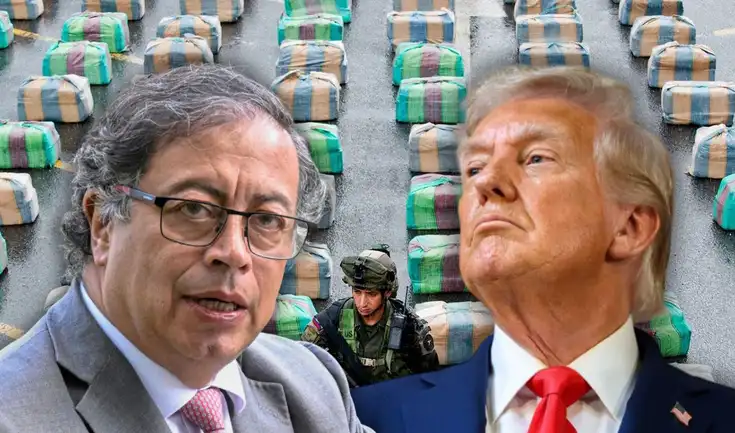 Donald Trump señala a Gustavo Petro como líder narcotraficante. Donald Trump señala a Gustavo Petro como líder narcotraficante.