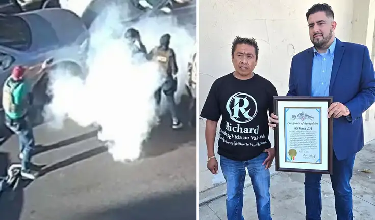 El tiktoker mexicano fue agredido por agentes del ICE mientras intentaba escapar con su vehículo.