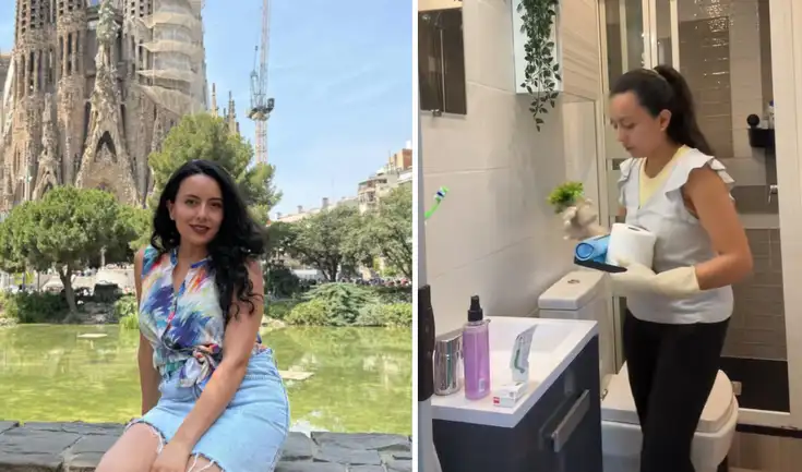 La joven colombiana revela que gana 35.68 euros trabajando 3 horas limpiando casas.
