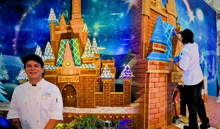 Pastelero venezolano Erick Lapi crea el Castillo de Jengibre 2025 y endulza la Navidad en Disney World. Pastelero venezolano Erick Lapi crea el Castillo de Jengibre 2025 y endulza la Navidad en Disney World.