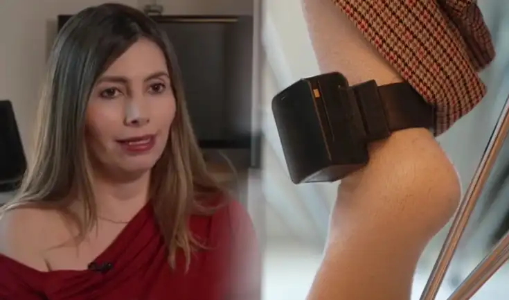 La joven colombiana menciona que le asusta que las personas crean que ha cometido un delito solo por usar el grillete. La joven colombiana menciona que le asusta que las personas crean que ha cometido un delito solo por usar el grillete.