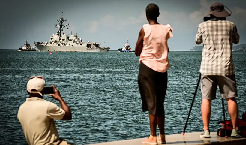 El USS Gravely, destructor estadounidense, zarpó de Trinidad y Tobago tras cuatro días de pruebas militares.